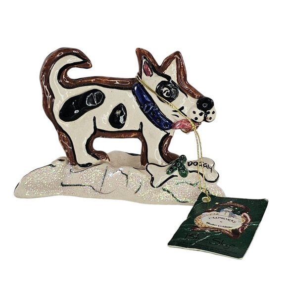 Blue Sky Corp 2002 Heather Goldminc Ceramic Dog Figurine - Picture 1 of 8